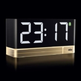Braun Digital Alarm Clock, Extra Large LED Display, Touch Snooze Zone, Quick Set, Adjustable Night Light, Beep Alarm, Black, BC27B