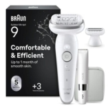 Braun Silkpil 9 Epilator for Women, 9-441, White/Silver