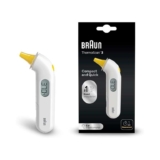Braun ThermoScan 3 Ear thermometer – Fast 1 second measurement – Audio fever indicator – Digital Display – Baby and infant friendly