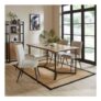 Brayden 4 Seater Rectanglular Dining Table, Parquet Effect Light Wood