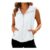 Breathable Womens Summer Hooded Vest, Full Zip, Pockets, UK M-4XL