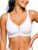 Bresdk Womens Jelly Bra Wireless Seamless Push Up Bralette with Deep V Neck Mesh Design Comfortable Soft Non Wired Everyday Bra Breathable Summer Fits