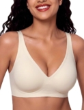 Bresdk Womens Wireless Jelly Seamless Bra Smoothing Non Wired for Women UK – Padded Full Coverage T-Shirt Comfort Soft Support Everyday Bralettes