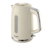 Breville Bold Vanilla Cream Electric Kettle 1.7L 3kW Fast Boil Cream & Silver Chrome VKT223