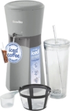 Breville Iced Coffee Maker Single Serve Iced Coffee Machine Plus Coffee Cup with Straw Ready in Under 4 Minutes Grey VCF155