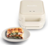 Breville Solo SnackMaster Mini Toastie Maker & Snack Maker for PancakesOmelettesToasted Sandwiches & More Wipe CleanNon Stick Plates Cream VST103