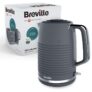 Breville Zen Grey Electric Kettle 1.7L 3kW Fast Boil Grey & Silver Chrome VKT250