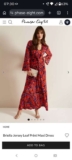 Briella Jersey Leaf Print Maxi Dress