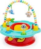 Bright Starts 3-in-1 SuperSeat Playful Paradise, Activity Seat with Toys, Snacking Tray, Booster Seat, BPA Free Tray, Unisex, 6 Months
