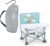 Bright Starts Disney Winnie The Pooh Portable Booster, Indoor/Outdoor Use, Floor Seat with Feeding Tray, 6 Mos – 3 Yrs