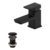 Bristan Cobalt Matt Black Basin Mixer Tap with Clicker Waste