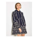 Broderie Anglaise Cotton Swing Mini Dress