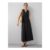 Broderie Sleeveless Tuck Midaxi Dress – Black