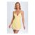 Bronwyn Bow-Detail Pleated Mini Dress in Pastel Yellow