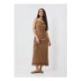 Bronze Satin Lace Trim Co Ord Maxi Skirt