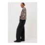 Brown Animal Print Popover Blouse – 22