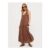 Brown Crochet Midi Dress