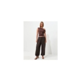 Brown Drawstring Cuffed Trousers