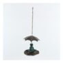 Brown Frog Umbrella Birdfeeder 15x15cm