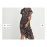 Brown Polka Dot Hybrid T-Shirt Midi Dress