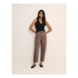 Brown Putney Barrel Leg Jeans