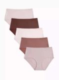 Brown Tonal Midi Knickers 5 Pack 18 – Size 18 – Free C&C