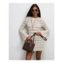 Brown Woven Mini Tote Bag