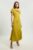 Brush Stroke Print Twill Angel Sleeve Woven Maxi Dress w/code