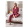 Brushed Cotton Check Pyjama Set – Red Stripe