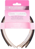 Brushworks Classic Headbands 4 Pack of Comfortable, Lightweight Hair Bands for Women Neutral Colours for Everyday Wear, Workouts & Styling Cruelty-Free & Vegan