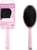 Brushworks Smooth & Shine Hair Brush Dense Nylon Bristles for Sleek Styles & Glossy Finishes Detangling & Smoothing Styler for Natural Shine Made from 64% Recycled Materials