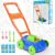 Bubble Lawn Mower for Toddlers, Kids Push Along Toy with Automatic Bubble Blower Machine, Outdoor Garden Play Summer Birthday Gift for Boys Girls Preschool (Blue)