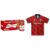 Budweiser Lager Beer Can, 10 x 440ml Budweiser Jersey Red Vintage Fit Shirt Bundle (S/M/L/XL)