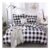 Buffalo Check King Bedding Set Black Gray White Duvet Cover