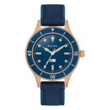 Bulova MIL-SHIPS 150th Anniversary Mens Blue Hybrid Strap Watch
