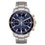 Bulova Mens Marine Star Blue & Rose Gold Tone Watch