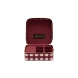 Burgundy Gingham Jewellery Case