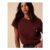 Burgundy Heart Embroidered T-Shirt