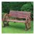 Burntwood Wagon Wheel 2 Seater Bench