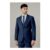 Burton Navy Blue Check Tailored Fit Suit Jacket