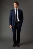 Burton Navy Regular Fit 2-Piece Suit (Jacket £35 Trousers £20)