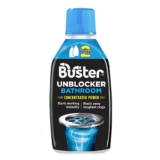 Buster Bathroom Drain Unblocker, Double Dose Bottle, Fast-Acting Sink Unblocker Gel