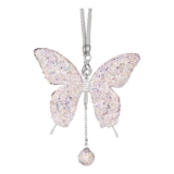 Butterfly Car Charm with Colorful Rhinestones for Rear View Mirror
