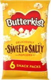 Butterkist SWEET & SALTY Popcorn 6 Snack Packs, Case of 8 – Gluten free, Source of Fibre, Made from Wholegrains, No Artificial Colours or Flavours, Suitable for Vegetarians