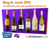 Buy 6, Save 25% on selected wine and sparkling with Nectar
