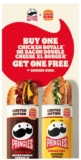 Buy One Get One Free Chicken Royale or Bacon Double Cheese XL at Burger King (via Pringles offer)