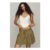 By Anthropologie Pleated Drawstring Mini Skirt