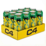 C4 Performance Energy Drinks Apple Millions 500ml (12 pack), Sugar Free Energy Drink with 160mg Caffeine, 250mg Betaine,