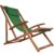 CASARIA Deck Chair Green Acacia Wood
