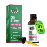 CBDfx 2000mg CBD Oil, High Strength CBD Oil Very Berry Flavoured CBD Drops, Blended with MCT Oil